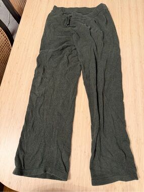 Gap Cashsoft Dark Green Knit Lounge Pants